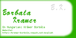 borbala kramer business card