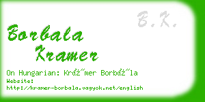 borbala kramer business card